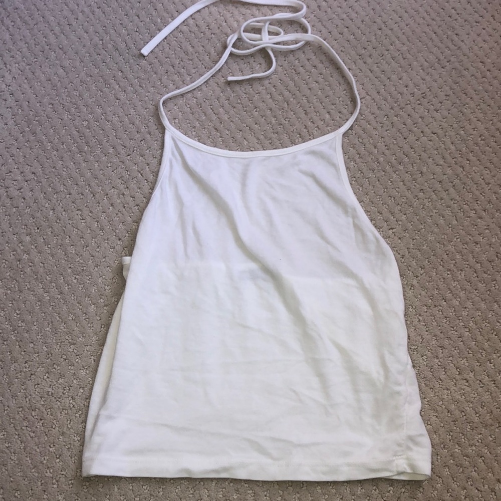 Brandy Melville white halter crop top